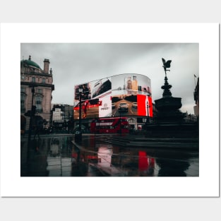 Rainy Piccadilly Circus - London Posters and Art